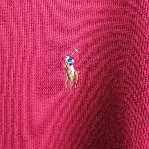Polo Ralph Lauren Mens Red Estate Rib Quarter Zip Pullover Sweater Sz XL - Picture 6 of 14
